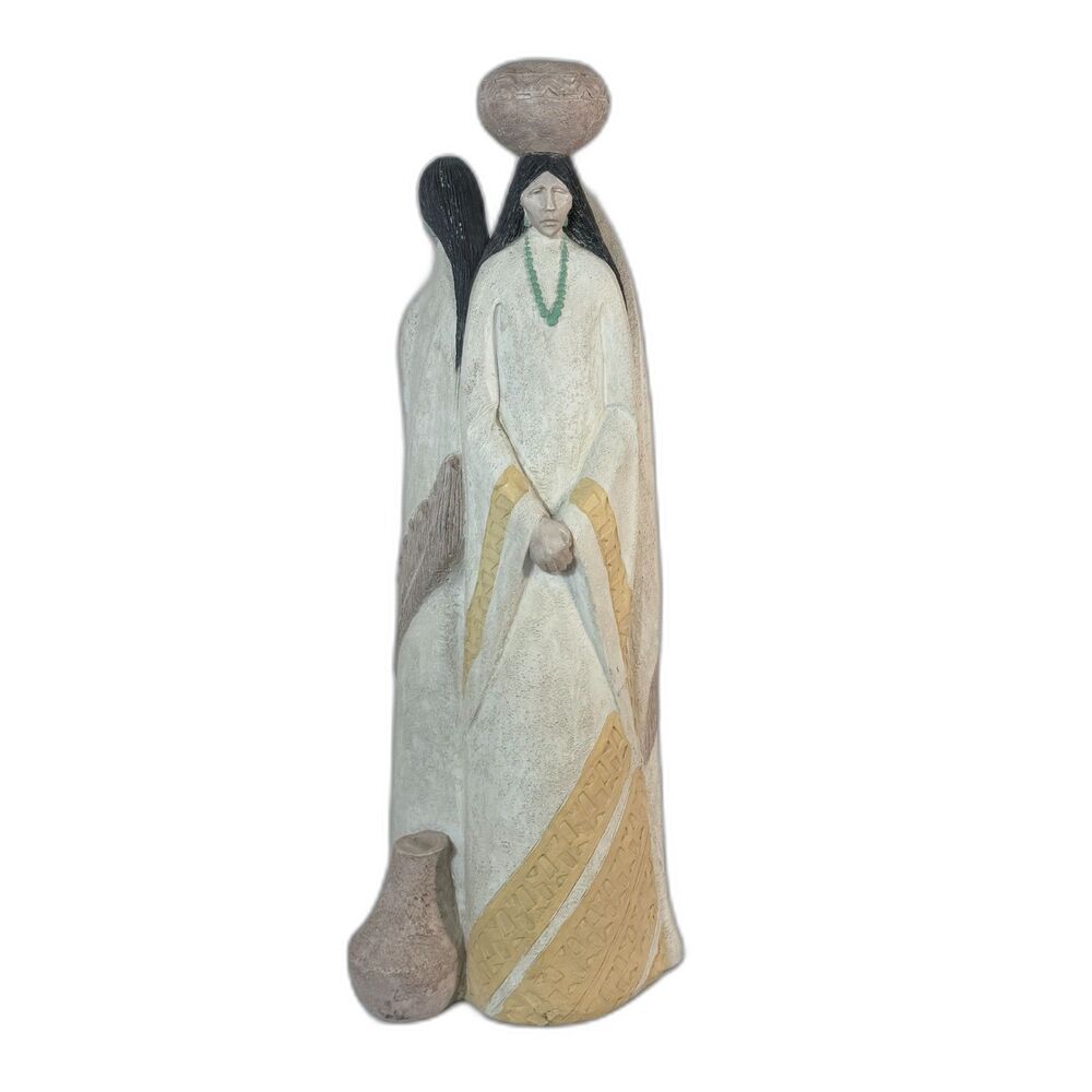 Austin Productions Earth Wind Fire Navajo Woman 23” Statue SW Earth Sculpture